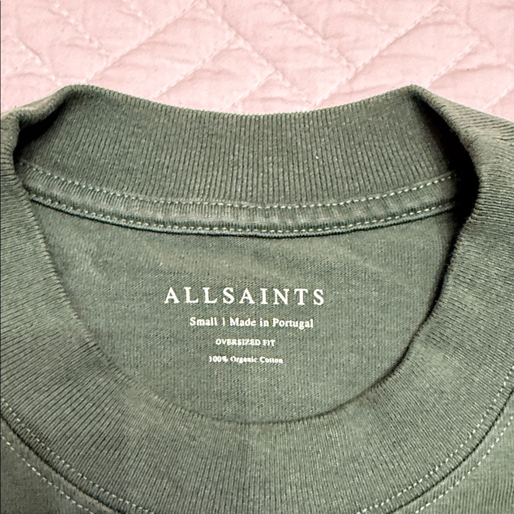 All Saints Forest Green Short Sleeve Tee - Picture 4 of 6